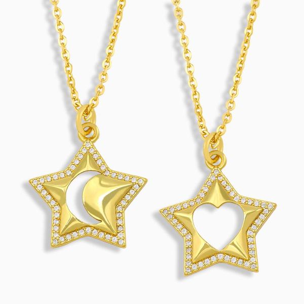 pendant necklaces flola gold vermeil star and moon necklace for women cz stone heart wholesale jewelry accesorios mujer nkeu16, Silver
pendant necklaces flola gold vermeil star and moon necklace for women cz stone heart wholesale jewelry accesorios mujer nkeu16, Silver