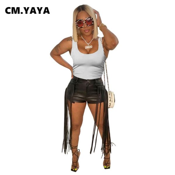 cm.yaya women shorts solid pu faux leather mid waist zipper tassel strechy mini fashion streetwear summer 2021 women's, White;black
cm.yaya women shorts solid pu faux leather mid waist zipper tassel strechy mini fashion streetwear summer 2021 women's, White;black