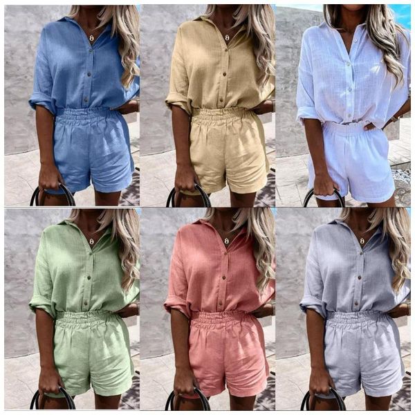 women's tracksuits suit fashion dress 2021 long sleeve shorts casual two-piece summer linen, Gray
women's tracksuits suit fashion dress 2021 long sleeve shorts casual two-piece summer linen, Gray