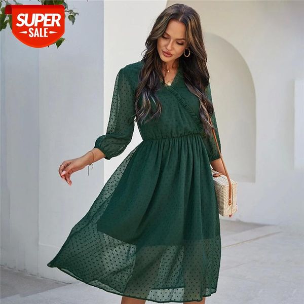 spring new chiffon dress women casual solid color v neck three quarter sleeve high waist dress for women 2021 summer #tg7d, White;black
spring new chiffon dress women casual solid color v neck three quarter sleeve high waist dress for women 2021 summer #tg7d, White;black