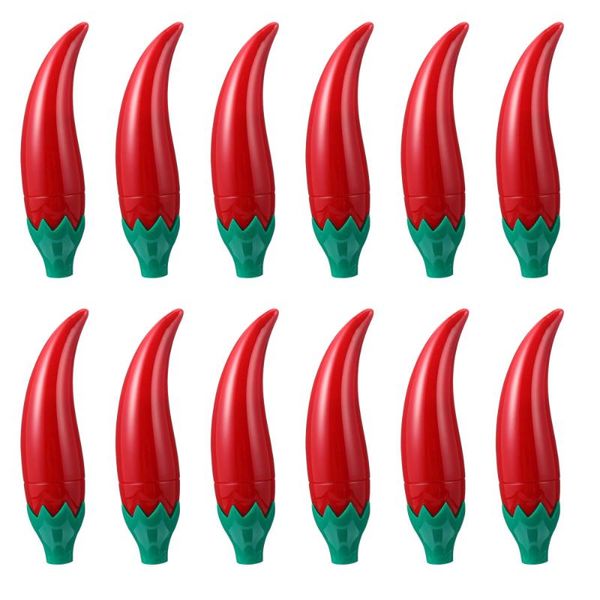 storage bottles & jars 12pcs creative chili shaped empty lipstick tube refillable lip holder (red)
storage bottles & jars 12pcs creative chili shaped empty lipstick tube refillable lip holder (red)