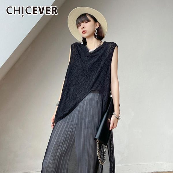 women's tanks & camis chicever casual black summer clothes for women round neck sleeveless irregular hem solid female 2021 fashion clot, White
women's tanks & camis chicever casual black summer clothes for women round neck sleeveless irregular hem solid female 2021 fashion clot, White
