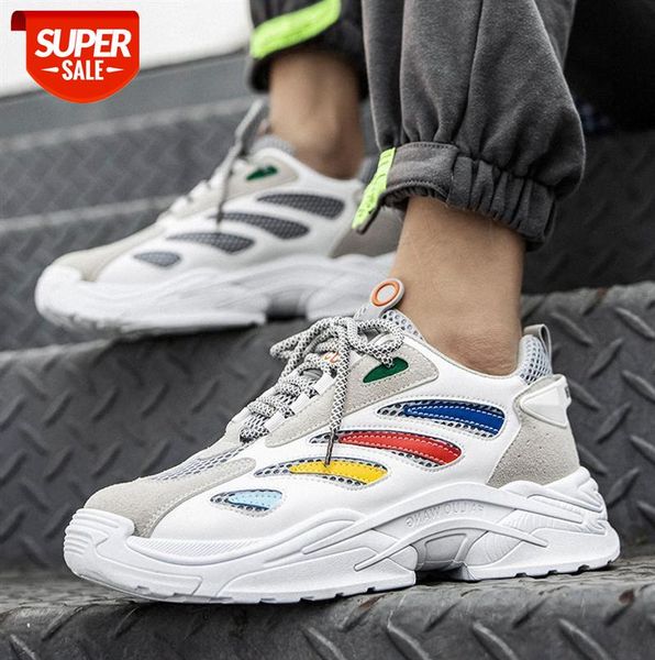 ins breathable casual men's shoes leather stitching sports running thick bottom color matching old #yi1l
ins breathable casual men's shoes leather stitching sports running thick bottom color matching old #yi1l