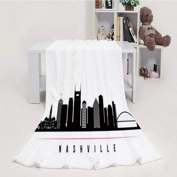 nashville - horizontal banner.black and white silhouette of nashville,flannel fleece throw blanket, weight super soft cozy pbed
nashville - horizontal banner.black and white silhouette of nashville,flannel fleece throw blanket, weight super soft cozy pbed