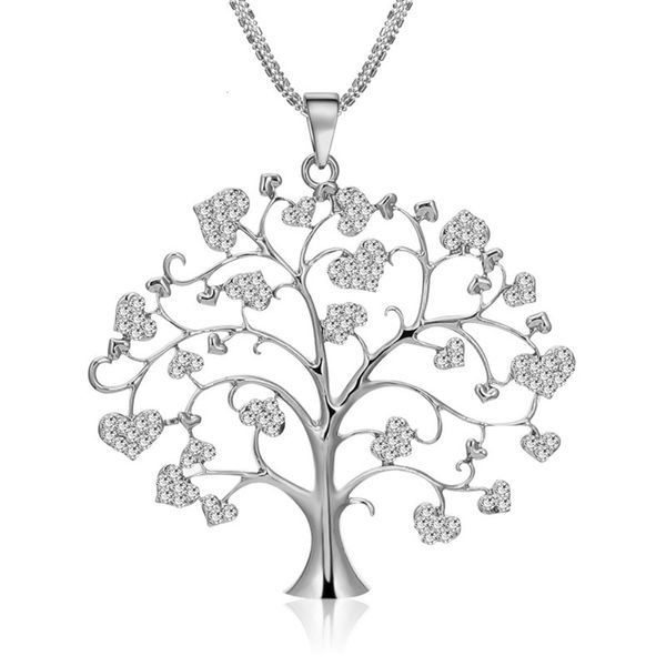 simple heart-shaped diamond necklace creative personality tree of life pendant necklace sweater chain, Black
simple heart-shaped diamond necklace creative personality tree of life pendant necklace sweater chain, Black