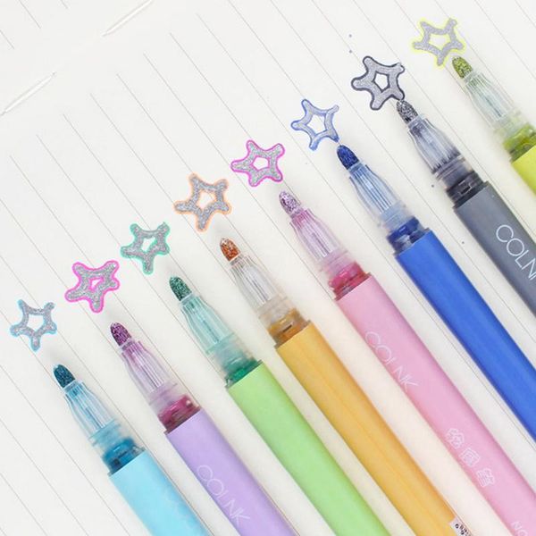 highlighters 8pcs/set outline paint marker pen double line diy scrapbooking metal glitter pens for drawing painting doodling, Black;red
highlighters 8pcs/set outline paint marker pen double line diy scrapbooking metal glitter pens for drawing painting doodling, Black;red