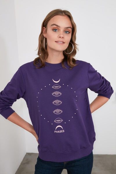 women's hoodies & sweatshirts trendyol bike collar printed basic knitted sweatshirt twoaw21sw0541, Black
women's hoodies & sweatshirts trendyol bike collar printed basic knitted sweatshirt twoaw21sw0541, Black