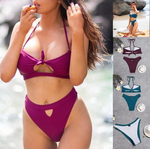 two-piece suits fashion women's solid bikini split swimsuit dark blue floral lace up halter sets beachwear bathing
two-piece suits fashion women's solid bikini split swimsuit dark blue floral lace up halter sets beachwear bathing