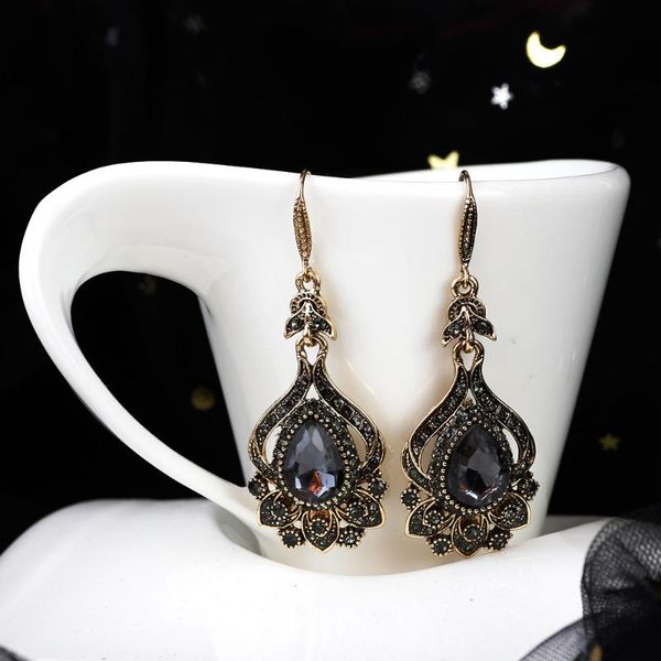 sunspicems luxury gray crystal earrings for women antique gold color party drop turkish vintage jewelry bridal gift dangle & chandelier, Silver
sunspicems luxury gray crystal earrings for women antique gold color party drop turkish vintage jewelry bridal gift dangle & chandelier, Silver