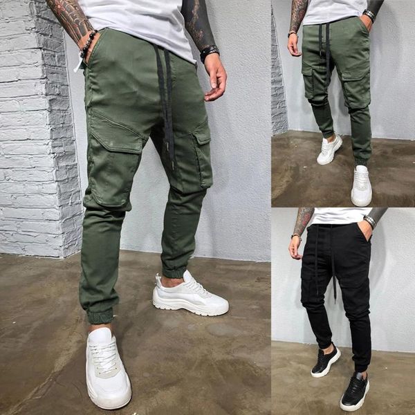 men's pants men casual loose letter solid drawstring elastic waist long cargo trousers pantalones hombre streetwear joggers sweatpants, Black
men's pants men casual loose letter solid drawstring elastic waist long cargo trousers pantalones hombre streetwear joggers sweatpants, Black