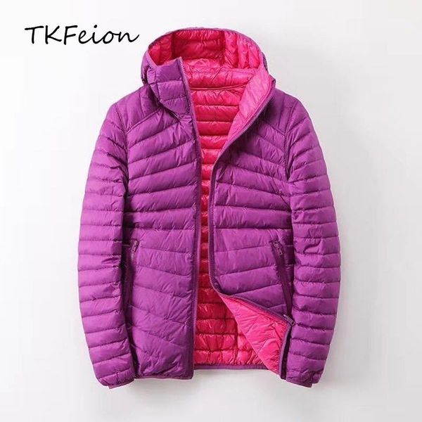 women double-sided jackets warm duck down 2021 arrived autumn winter coat wear on both sides coats female light thin slim style women's, Black;brown
women double-sided jackets warm duck down 2021 arrived autumn winter coat wear on both sides coats female light thin slim style women's, Black;brown