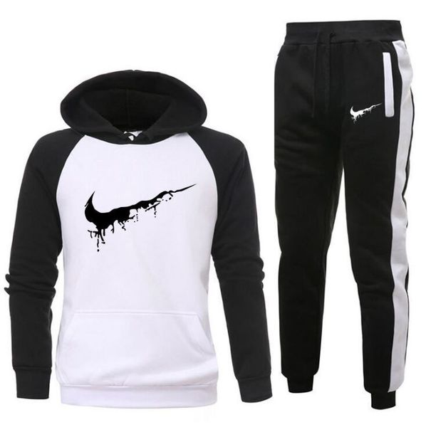 2 pieces sets tracksuit brand printing men hooded sweatshirt+pants pullover hoodie sportwear suit casual sports clothes plus size s-3xl, Gray
2 pieces sets tracksuit brand printing men hooded sweatshirt+pants pullover hoodie sportwear suit casual sports clothes plus size s-3xl, Gray
