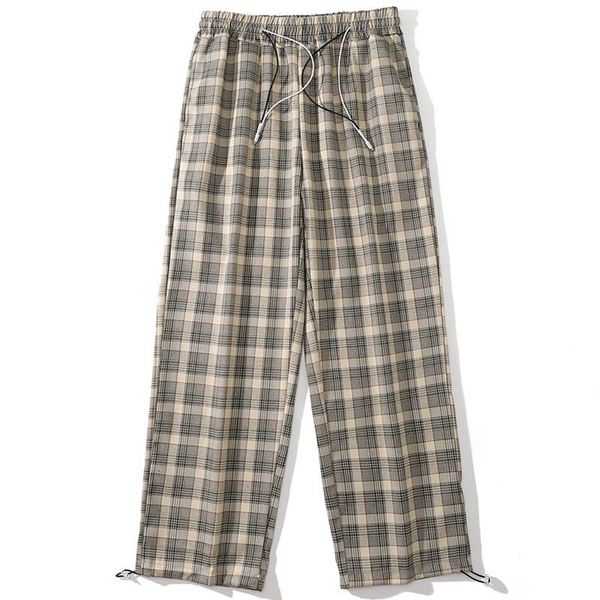 men's pants vintage oversized trousers jogger female men casual retro loose plaid streetwear drawstring straight track sweatpants, Black
men's pants vintage oversized trousers jogger female men casual retro loose plaid streetwear drawstring straight track sweatpants, Black