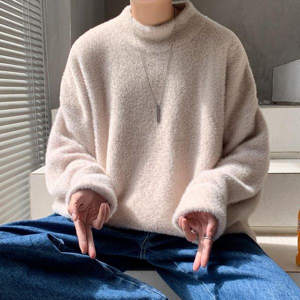 men's sweaters autumn winter plush sweater men warm fashion casual knitted pullover loose o-neck long-sleeved mens jumper clothes, White;black
men's sweaters autumn winter plush sweater men warm fashion casual knitted pullover loose o-neck long-sleeved mens jumper clothes, White;black