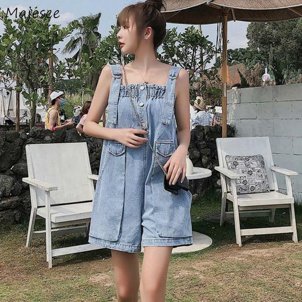 women's jumpsuits & rompers women denim single breasted summer elasticity pockets loose high waist sweet ladies arrival streetwear ulzz, Black;white
women's jumpsuits & rompers women denim single breasted summer elasticity pockets loose high waist sweet ladies arrival streetwear ulzz, Black;white