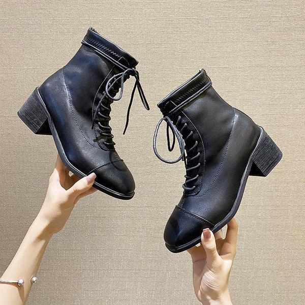 boots womens shoes british style square toe boot high heels feminine comfortable footwear female bootie botas de mujer, Black
boots womens shoes british style square toe boot high heels feminine comfortable footwear female bootie botas de mujer, Black