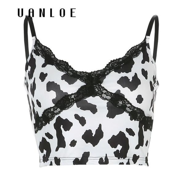 women's tanks & camis lace patchwork cow print sleeveless cami summer street backless spaghetti strap crop woman casual camiso, White
women's tanks & camis lace patchwork cow print sleeveless cami summer street backless spaghetti strap crop woman casual camiso, White