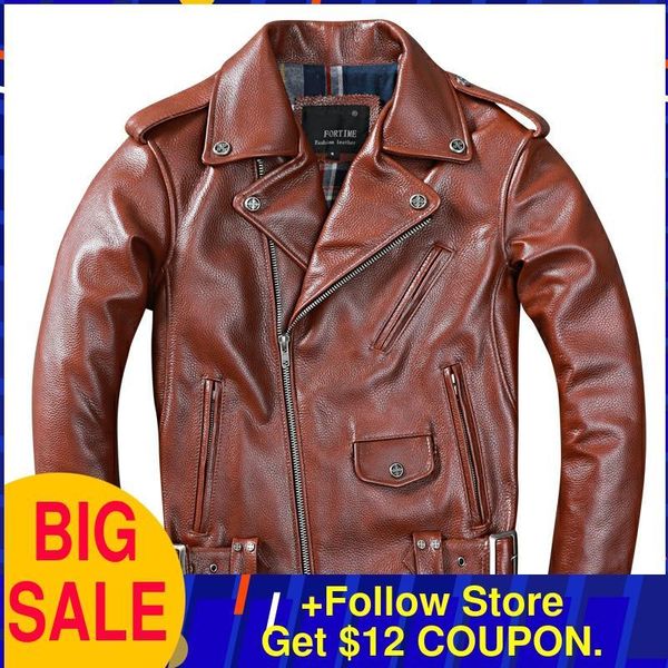 men's leather & faux 2021 brown biker's style short jacket men plus size 4xl genuine cowhide autumn slim fit motorcycle coat, Black
men's leather & faux 2021 brown biker's style short jacket men plus size 4xl genuine cowhide autumn slim fit motorcycle coat, Black