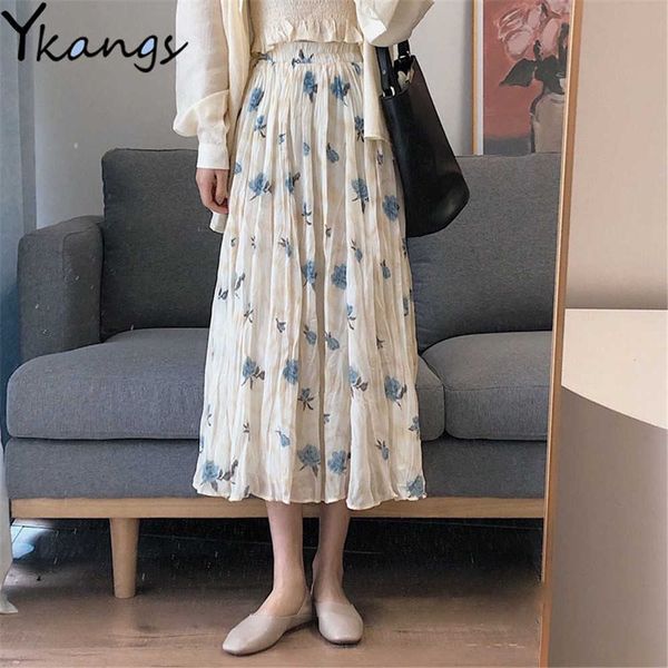 elegant floral chiffon pleated skirt women summer stretch high waist long skirt fashion office ladies casual boho midi saia 210619, Black
elegant floral chiffon pleated skirt women summer stretch high waist long skirt fashion office ladies casual boho midi saia 210619, Black