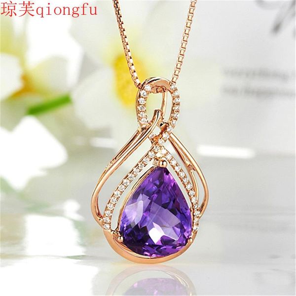pendant necklaces qiongfu original 2021 fashion drop-shaped amethyst ladies necklace gifts for women pendants jewelry making, Silver
pendant necklaces qiongfu original 2021 fashion drop-shaped amethyst ladies necklace gifts for women pendants jewelry making, Silver
