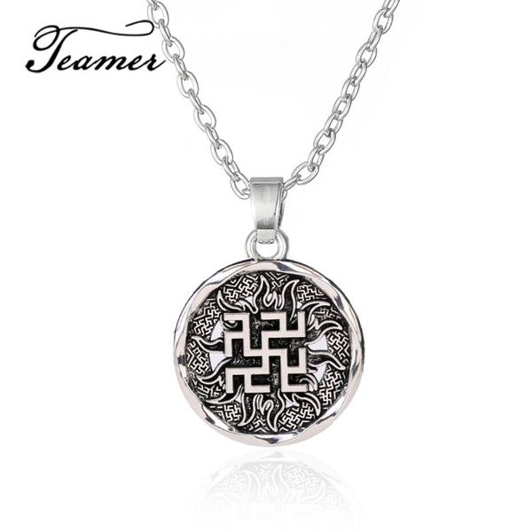 pendant necklaces teamer brand jewelry slavic talisman amulet svarozhich necklace supernatural sun, Silver
pendant necklaces teamer brand jewelry slavic talisman amulet svarozhich necklace supernatural sun, Silver