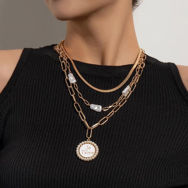pendant necklaces kmvexo punk baroque irregular pearl snake chain choker necklace women je t'aime love girls 2021 valentine's day, Silver
pendant necklaces kmvexo punk baroque irregular pearl snake chain choker necklace women je t'aime love girls 2021 valentine's day, Silver