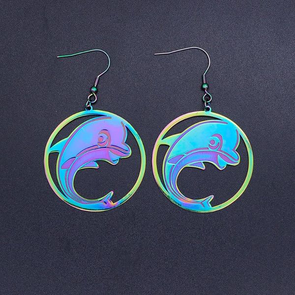 dangle & chandelier super unique rainbow color stainless steel fashion dolphin drop earring for women oem order accepted trendy jewelry, Silver
dangle & chandelier super unique rainbow color stainless steel fashion dolphin drop earring for women oem order accepted trendy jewelry, Silver