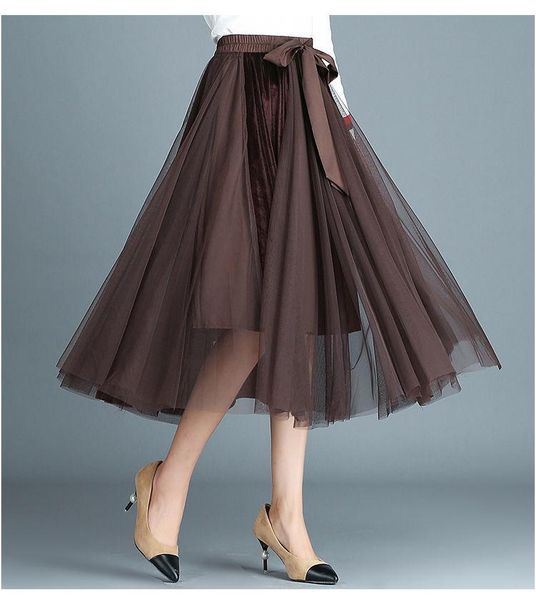 skirts velvet tulle long women fashion 2021 autumn winter high waist pleated skirt female elegant, Black
skirts velvet tulle long women fashion 2021 autumn winter high waist pleated skirt female elegant, Black