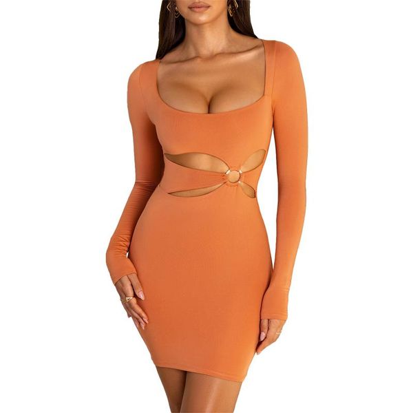 casual dresses hollow ring party dress women square neck long sleeve backless solid color mini nightclub 2021 spring fall vestidos, Black;gray
casual dresses hollow ring party dress women square neck long sleeve backless solid color mini nightclub 2021 spring fall vestidos, Black;gray