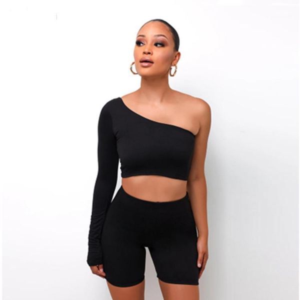 yoga outfit solid color one-shoulder sports two piece fashion suit crop elastick bike shorts sporty matching suits set
yoga outfit solid color one-shoulder sports two piece fashion suit crop elastick bike shorts sporty matching suits set