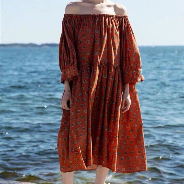dress northern europe yellow/rust print printing off-shoulder oversized midi loose l7bk, Black;gray
dress northern europe yellow/rust print printing off-shoulder oversized midi loose l7bk, Black;gray