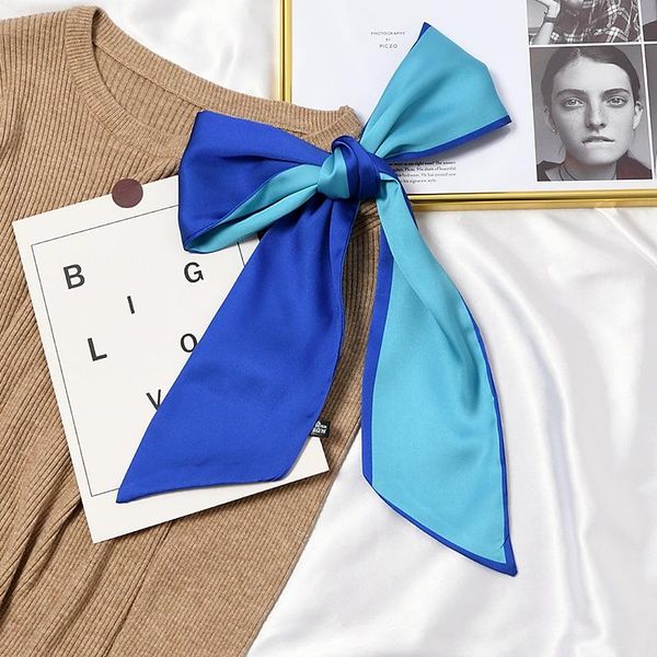 scarves 2021 long solid color patchwork silky hair tie skinny scarf for women headband neck ribbon accessory bag wrap summer, Blue;gray
scarves 2021 long solid color patchwork silky hair tie skinny scarf for women headband neck ribbon accessory bag wrap summer, Blue;gray