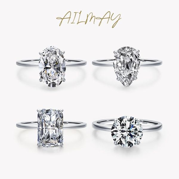 cluster rings ailmay luxury cutting clear cz ring solid 925 sterling silver classic finger for women wedding engagement jewelry gift, Golden;silver
cluster rings ailmay luxury cutting clear cz ring solid 925 sterling silver classic finger for women wedding engagement jewelry gift, Golden;silver