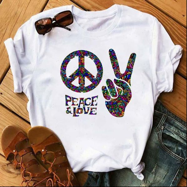 women fashion peace love casual print tshirts womens female graphic t shirt streetwear short sleeves tees shirts, White
women fashion peace love casual print tshirts womens female graphic t shirt streetwear short sleeves tees shirts, White