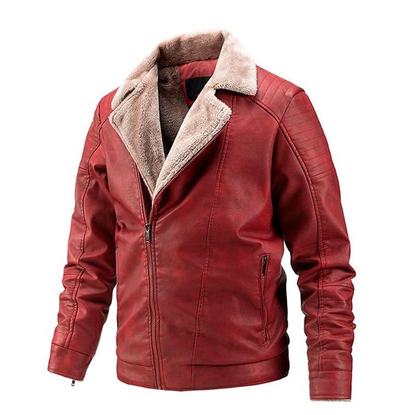 men's jackets 2021 fleece lapel motorcycle coat leather jacket men casual autumn&winter warm long sleeve pockets coats blouse, Black;brown
men's jackets 2021 fleece lapel motorcycle coat leather jacket men casual autumn&winter warm long sleeve pockets coats blouse, Black;brown
