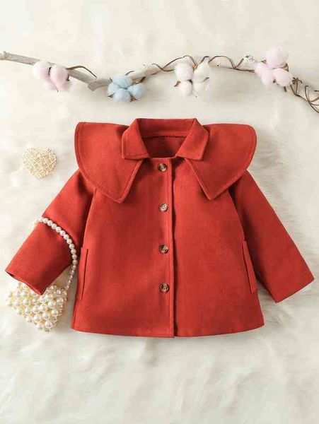 baby statement collar corduroy coat she, Blue;gray