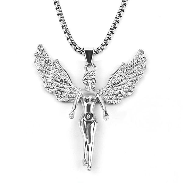 pendant necklaces net red with the same titanium steel style retro angel necklace chic bungee men and women tide jewelry, Silver
pendant necklaces net red with the same titanium steel style retro angel necklace chic bungee men and women tide jewelry, Silver