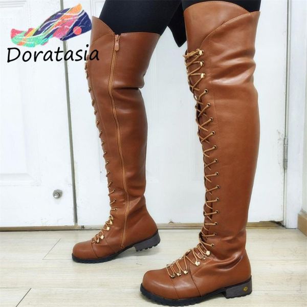 boots doratasia brand lace up zipper quality style chunky heels over the knee women black brown shoes fashion cool
boots doratasia brand lace up zipper quality style chunky heels over the knee women black brown shoes fashion cool