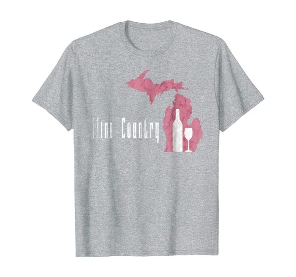 michigan wine lover t-shirt, White;black