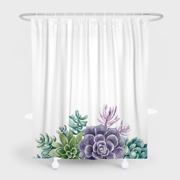 watercolor cacti shower curtain succulents painted on white 12 hooks 70" x 80" fabric
watercolor cacti shower curtain succulents painted on white 12 hooks 70" x 80" fabric
