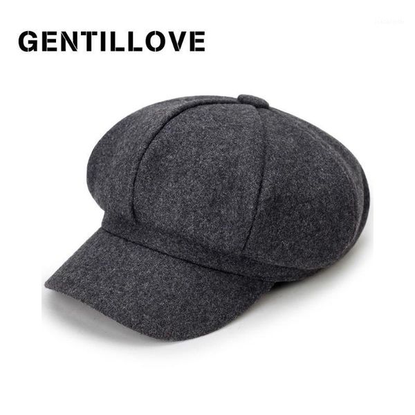 gentillove 2021 women wool beret autumn winter octagonal cap hats stylish artist painter sboy caps black grey berets, Blue;gray
gentillove 2021 women wool beret autumn winter octagonal cap hats stylish artist painter sboy caps black grey berets, Blue;gray