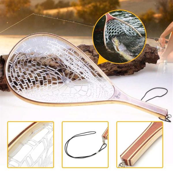bobing outdoor sports 58cm wooden handle fish fishing landing trout clear rubber net mesh catch tackle accessories
bobing outdoor sports 58cm wooden handle fish fishing landing trout clear rubber net mesh catch tackle accessories
