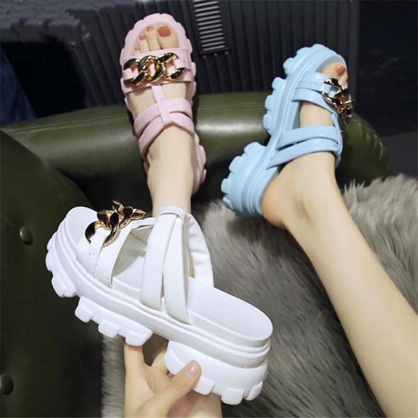 slippers women's summer chunky fashion thick-bottom sandals flip flops wedges chain platform beach slides zapatos, Black
slippers women's summer chunky fashion thick-bottom sandals flip flops wedges chain platform beach slides zapatos, Black