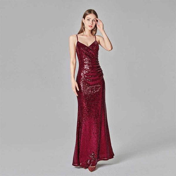 luxury party evening dress spring 2021 sequin slim banquet host suspender evening drs female, Black
luxury party evening dress spring 2021 sequin slim banquet host suspender evening drs female, Black
