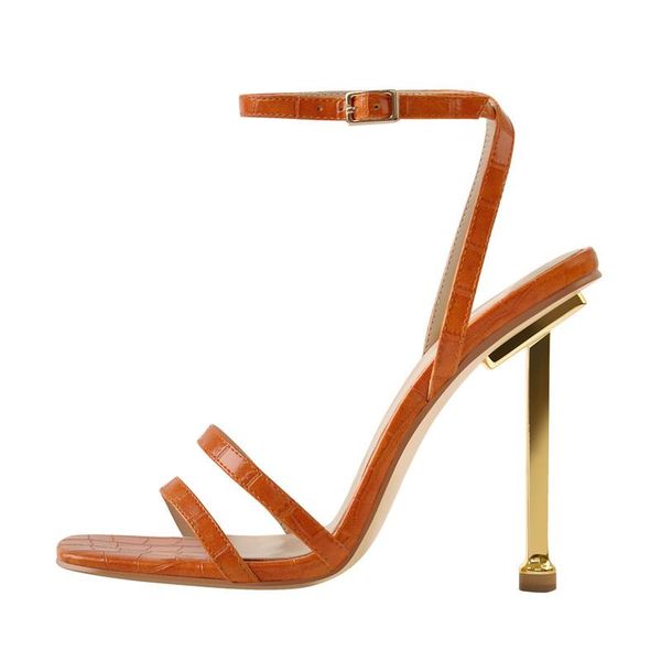 onlymaker women's summer sandals orange criss cross metal high heel stone texture stilettos ankle strap golden buckle big size, Black
onlymaker women's summer sandals orange criss cross metal high heel stone texture stilettos ankle strap golden buckle big size, Black