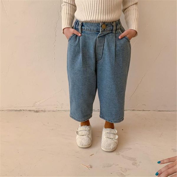 winter baby kids thick warm casual straight denim pants 2021 korean style boys and girls fleece thicken loose all-match jeans, Blue
winter baby kids thick warm casual straight denim pants 2021 korean style boys and girls fleece thicken loose all-match jeans, Blue