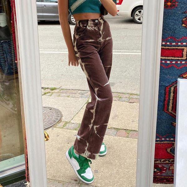 women's jeans women casual straight tie-dye loose denim pants high waist wide leg trousers streetwear harajuku aesthetic, Blue
women's jeans women casual straight tie-dye loose denim pants high waist wide leg trousers streetwear harajuku aesthetic, Blue