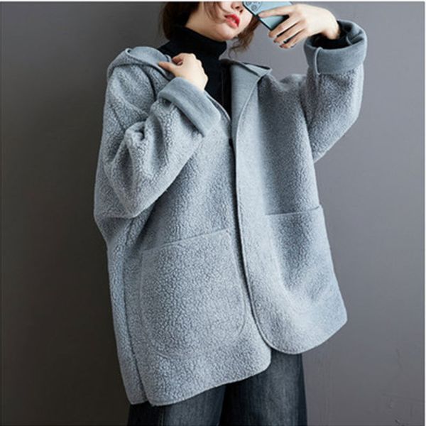 jackets autumn winter arts style women long sleeve loose casual coat imitation lambs wool thicken warm hooded jackets coats m680 861h, Black;brown
jackets autumn winter arts style women long sleeve loose casual coat imitation lambs wool thicken warm hooded jackets coats m680 861h, Black;brown