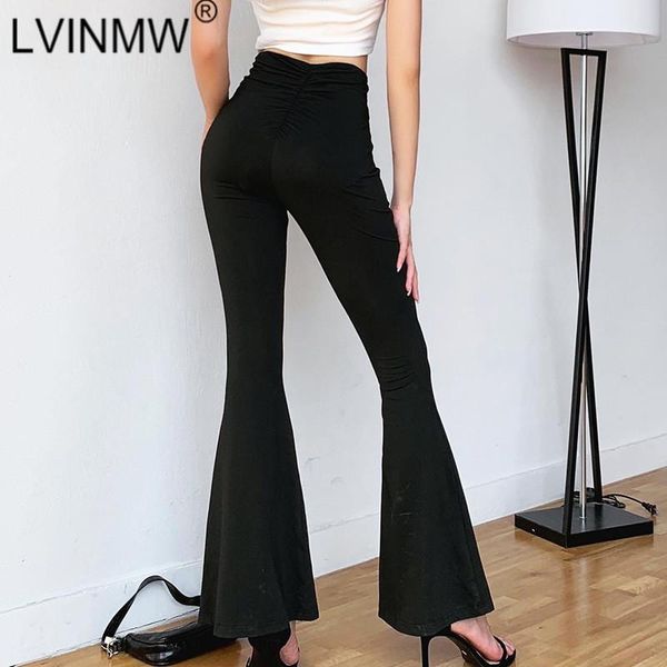 women's pants & capris lvinmw high waist pleated black flare pant 2021 autumn women slim fashion elegant solid casual bottoms streetwea, Black;white
women's pants & capris lvinmw high waist pleated black flare pant 2021 autumn women slim fashion elegant solid casual bottoms streetwea, Black;white