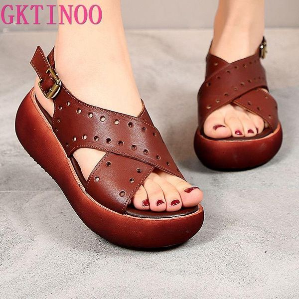 summer women wedges sandals 100% genuine leather casual platform woman hollow out peep toe slingback shoes, Black
summer women wedges sandals 100% genuine leather casual platform woman hollow out peep toe slingback shoes, Black